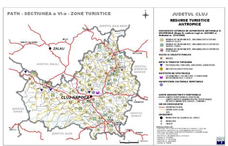 JUDEŢUL CLUJ – RESURSE TURISTICE ANTROPICE  LOCALITATI