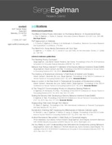 Humancomputer interaction / Computing / Computer science / Ed Chi / SIGCHI / System software / Conference on Human Factors in Computing Systems / Ambient intelligence / Privacy / USENIX / Association for Computing Machinery / Social Visualization