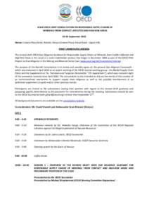 ICGLR-OECD JOINT CONSULTATION ON RESPONSIBLE SUPPLY CHAINS OF MINERALS FROM CONFLICT-AFFECTED AND HIGH-RISK AREAS[removed]September 2010 Venue: Crowne Plaza Hotel, Nairobi, Kenya (Crowne Plaza, Kenya Road - Upper Hill). DR