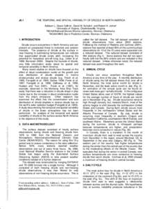 J6.1  THE TEMPORAL AND SPATIAL VARIABILITY OF DRIZZLE IN NORTH AMERICA Addison L. Sears-Collins¹, David M. Schultz², and Robert H. Johns³ ¹University of Virginia, Charlottesville, Virginia ²NOAA/National Severe Stor