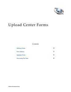 Upload Center Forms  Contents Defining Forms 
  2