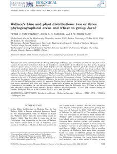 Biological Journal of the Linnean Society, 2011, 103, 531–545. With 5 figures  Wallace’s Line and plant distributions: two or three