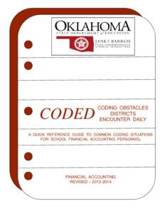 CODED  CODING OBSTACLES DISTRICTS ENCOUNTER DAILY