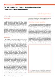 Technical Developments  On the Fidelity of “CORK” Borehole Hydrologic Observatory Pressure Records by Earl Davis and Keir Becker doi:iodp.sd