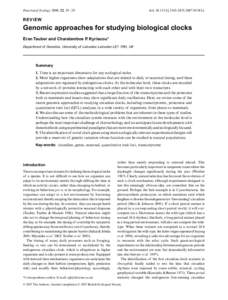 Period / Suprachiasmatic nucleus / Timeless / Chronobiology / CLOCK / Oscillating gene / Melatonin / Casein kinase 1 / PER2 / Biology / Circadian rhythms / Circadian oscillator