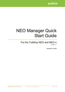 NEO Manager Quick Start Guide