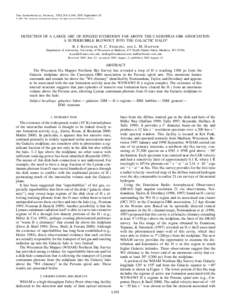 The Astrophysical Journal, 558:L101–L104, 2001 September 10 䉷 2001. The American Astronomical Society. All rights reserved. Printed in U.S.A. DETECTION OF A LARGE ARC OF IONIZED HYDROGEN FAR ABOVE THE CASSIOPEIA OB6 