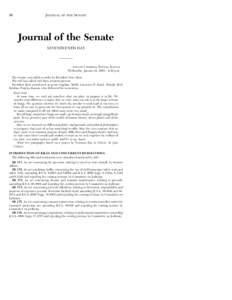 96  JOURNAL OF THE SENATE Journal of the Senate SEVENTEENTH DAY