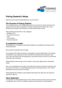 ! Fishing Zealand’s Values