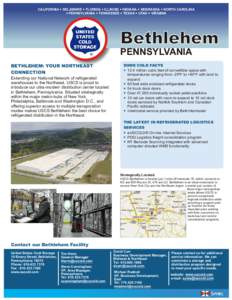Bethlehem / Distribution center / Technology / Management / Bethlehem /  Pennsylvania / Business
