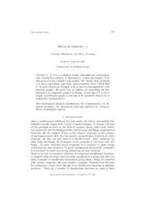 177  Documenta Math. Hicas of Length ≤ 4 Vanessa Miemietz and Will Turner