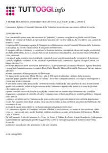 A MONTE MOLINO DI CAMMORO TORNA IN VITA LA CASETTA DELLA POSTA Comunanza Agraria e Comunità Montana della Valnerina ricostruiscono uno storico edificio di caccia[removed]:39 Una casetta della posta, usata dai cacc