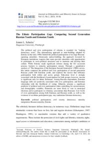 Journal on Ethnopolitics and Minority Issues in Europe Vol 13, No 1, 2014, 19-56 Copyright © ECMI 2014 This article is located at: http://www.ecmi.de/fileadmin/downloads/publications/JEMIE/2014/Schulze.pdf