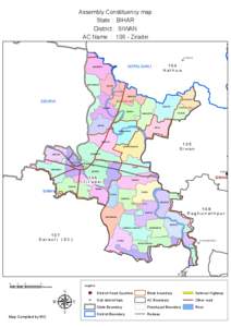 Assembly Constituency map State : BIHAR District : SIWAN AC Name : 106 - Ziradei  KHAP BANAKAT