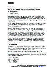 SCADA PROTOCOLS AND COMMUNICATION TRENDS