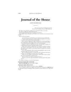 2402  JOURNAL OF THE HOUSE Journal of the House SIXTY-EIGHTH DAY