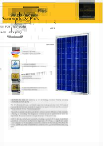 SWpoly Data Sheet Produced in Germany, the center for solar technology