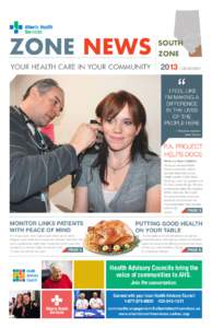 Zone NEWS Your Health Care in Your Community SOUTH Zone