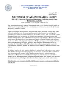 Statement of Administration Policy