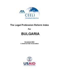 The Legal Profession Reform Index