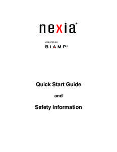 Microsoft Word - NEXIA QuickStart Safety _16Feb07_.doc