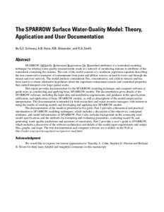 The SPARROW Surface Water-Quality Model: Theory, Application and User Documentation--Part 1