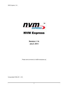 NVM Express 1.1b  NVM Express Revision 1.1b July 2, 2014