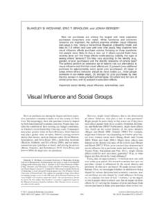 H JMRColor Web Layout_JMRSpecs:16 AM Page 854  BLAKELEY B. MCSHANE, ERIC T. BRADLOW, and JONAH BERGER* New car purchases are among the largest and most expensive purchases consumers ever make.