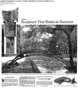 Sculpture That Basks in Summer: Sculpture That Basks in Summer Sunlight and Air By HOLLAND COTTER New York Times; Aug 9, 1996 pg. C1  