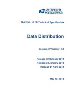 Mail.XML 12.0B Technical Specification  Data Distribution Document Version[removed]Release 32 October 2012