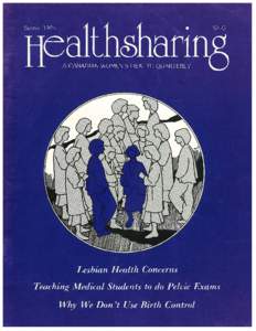 Inside Healthsharing FEATURES OUR READERS WRITE  Examining Lesbian Health