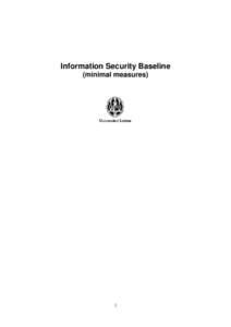 Information Security Baseline (minimal measures) 1  Version management