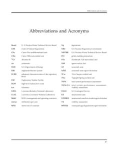 Abbreviations and Acronyms  Abbreviations and Acronyms