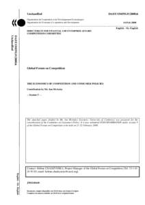 Unclassified  DAF/COMP/GF[removed]Organisation de Coopération et de Développement Economiques Organisation for Economic Co-operation and Development