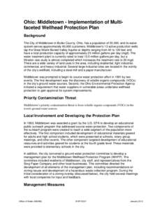 Ohio: Middletown - Implementation of Multi-faceted Wellhead Protection Plan