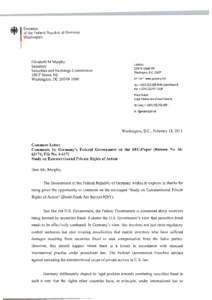 Comments on[removed]by Klaus Botzet, Legal Adviser and Consul General, Embassy of the Federal Republic of Germany, Washington