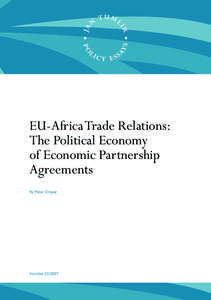 EU-Africa Trade Relations: The Political Economy of Economic Partnership Agreements