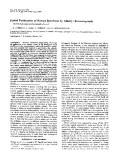 Affinity chromatography / Interferon / Monoclonal antibodies / Size-exclusion chromatography / Chemistry / Chromatography / Biology