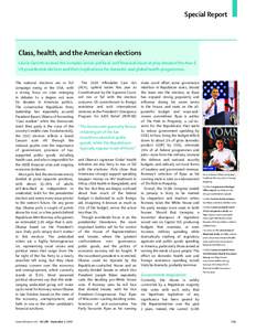 Class, health, and the American elections