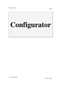 Configurator tool Page 1 Configurator  Alexis Grandemange