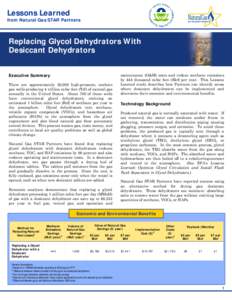 Technology / Natural gas / Unit processes / Glycol dehydration / Food dehydrator / Desiccant / Triethylene glycol / Separator / Cubic foot / Chemistry / Fuel gas / Chemical engineering