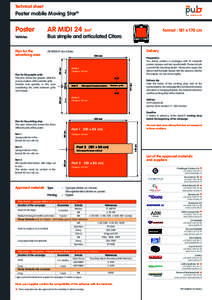 Technical sheet  Poster mobile Moving Star® Poster