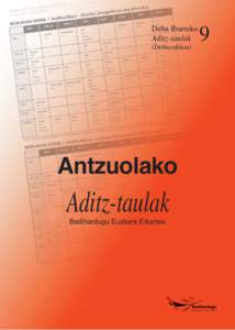 Deba Ibarreko Aditz-taulak (Debaerdikoa) Antzuolako