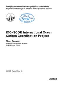 Earth / Chemical oceanography / Aquatic ecology / Biological oceanography / Carbon / Global Ocean Data Analysis Project / Ocean acidification / Carbon cycle / IMBER / Chemistry / Oceanography / Physical geography