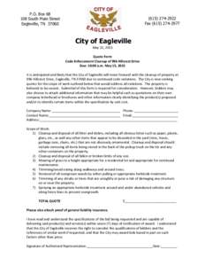 Eagleville / Submittals