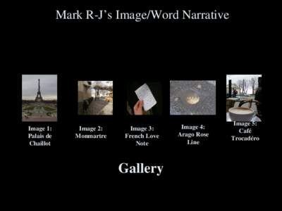 Michelle Barrett’s Image/Word Narrative