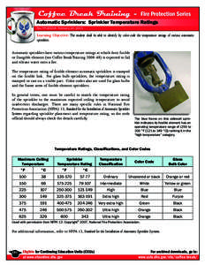 Coffee Break Training - Fire Protection Series:  Automatic Sprinklers:  Sprinkler Temperature Ratings