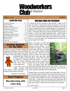 Woodworkers Club of Houston Volume 31 Issue 6