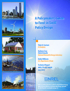 A Policymaker’s Guide to Feed-in Tariff Policy Design