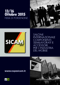 13/16 Ottobre 2015 FIERA DI PORDENONE  SALONE